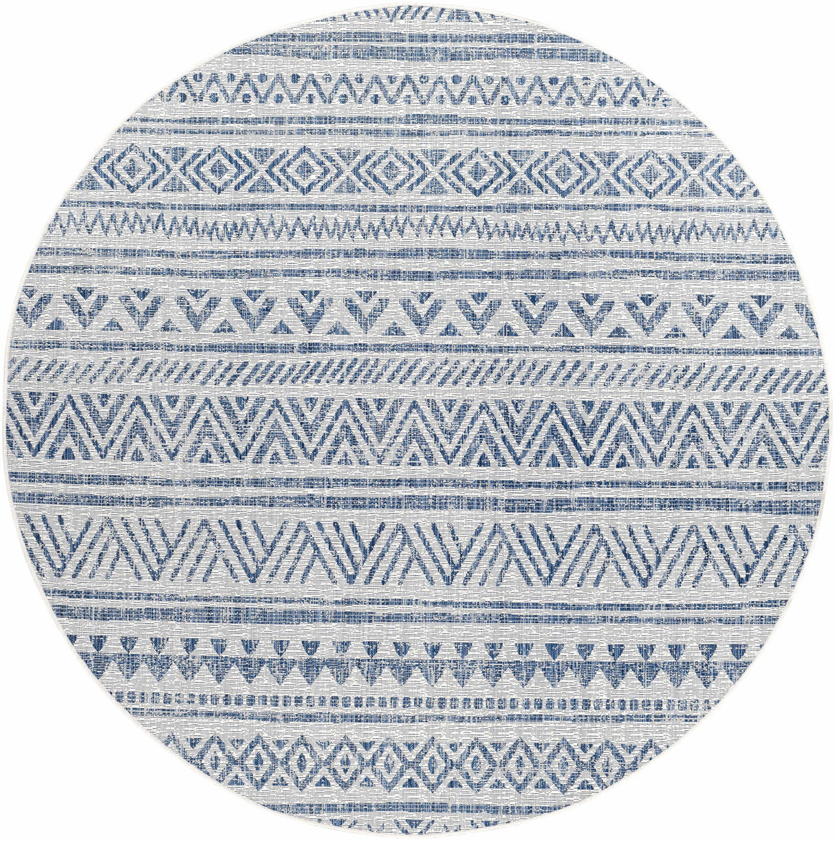 Novato Navy All Over Pattern Performance Rug