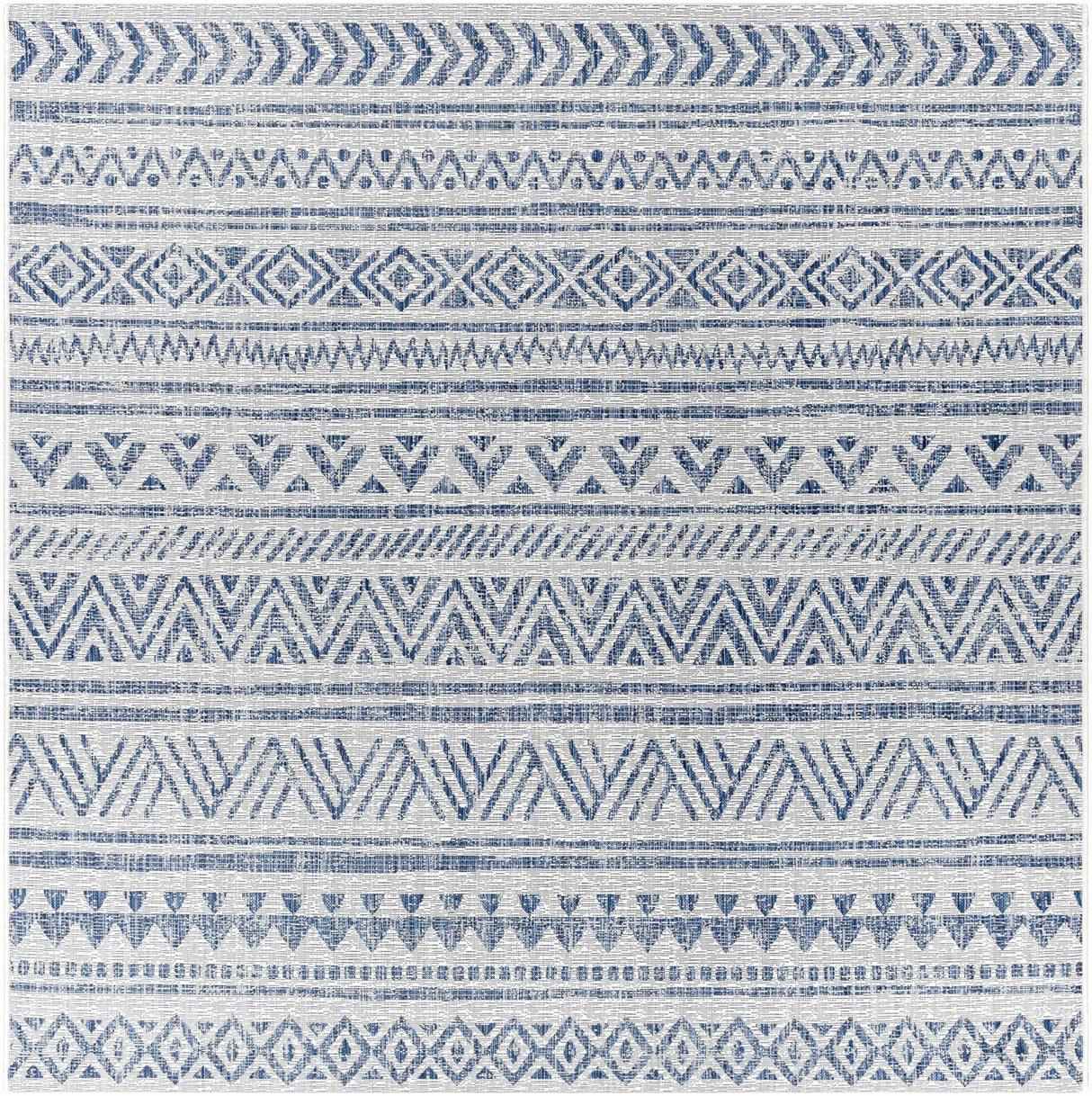Novato Navy All Over Pattern Performance Rug