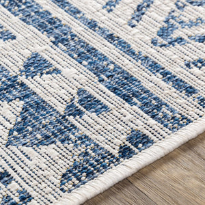 Novato Navy All Over Pattern Performance Rug
