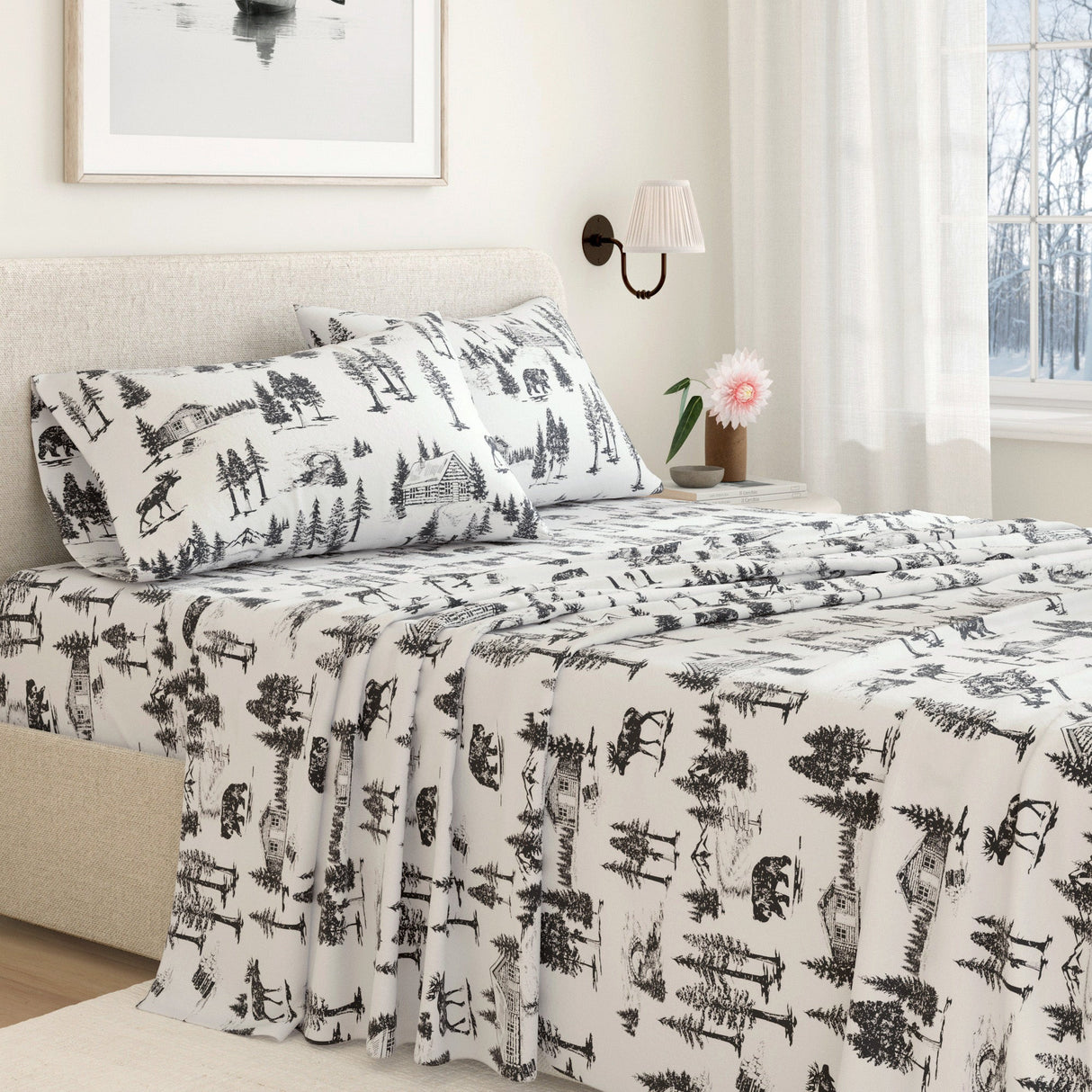 4-Piece Turkish Cotton Flannel Sheet - Lakeview Collection