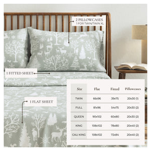 4-Piece Turkish Cotton Flannel Sheet - Lakeview Collection