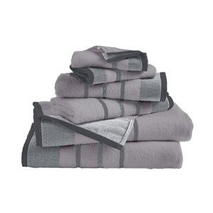 Decorative Cotton Stripe Bath Towel Set - Noelle Collection