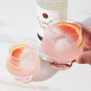 Raye Footed Crystal Punch Glasses Set of 2