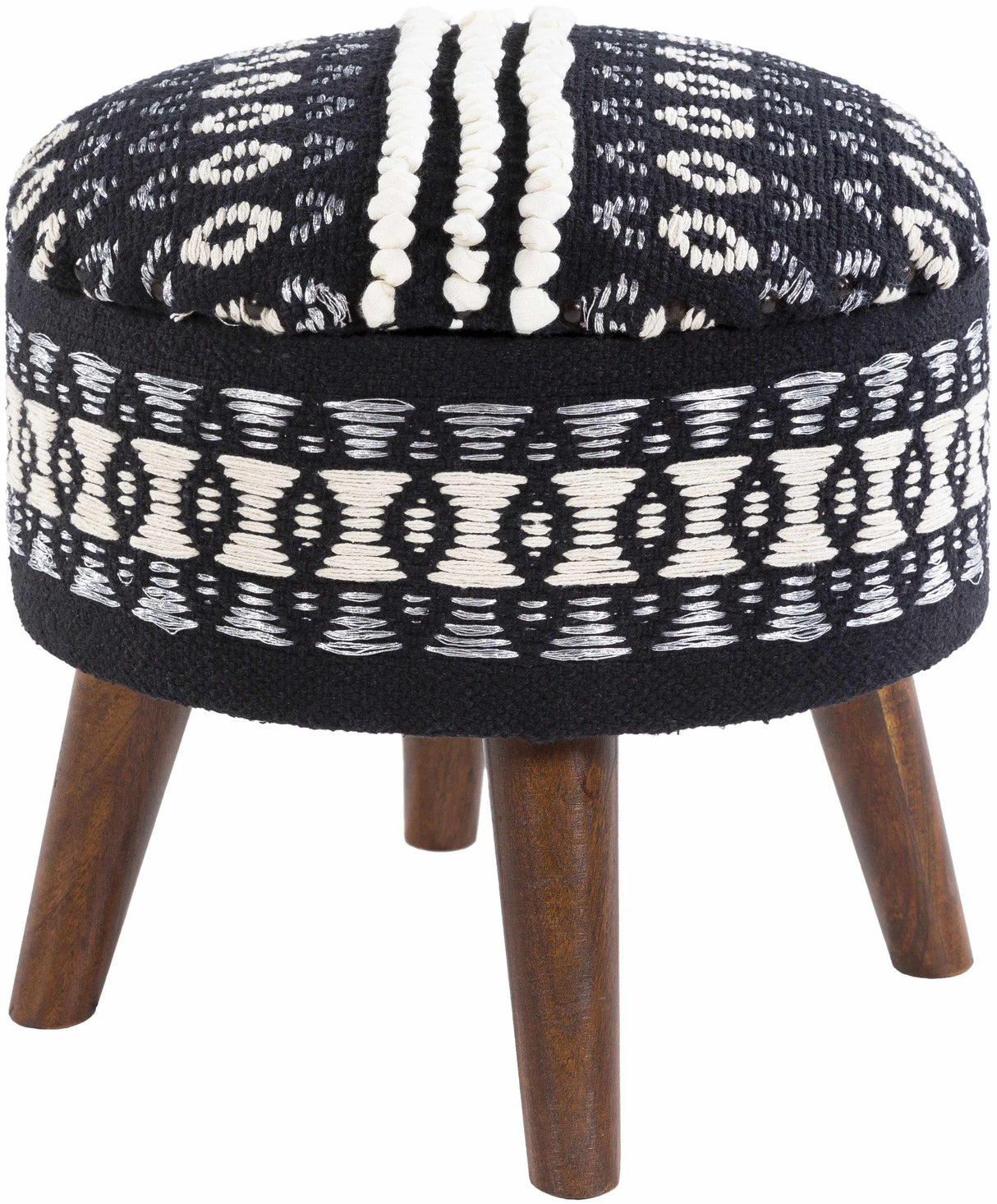 Oberkappel Black Ottoman