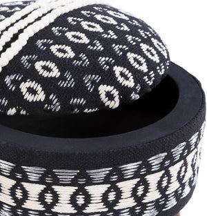 Oberkappel Black Ottoman