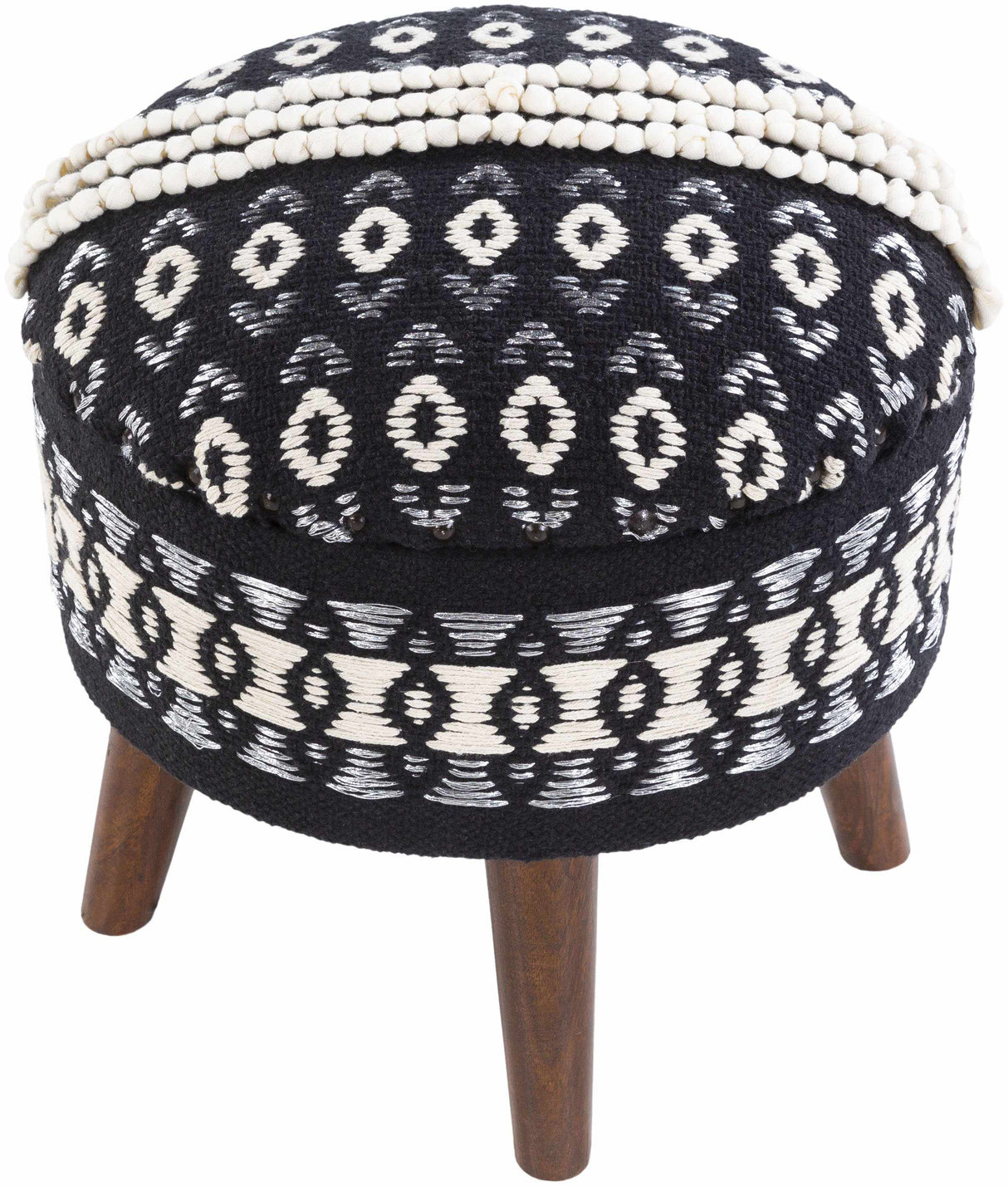 Oberkappel Black Ottoman