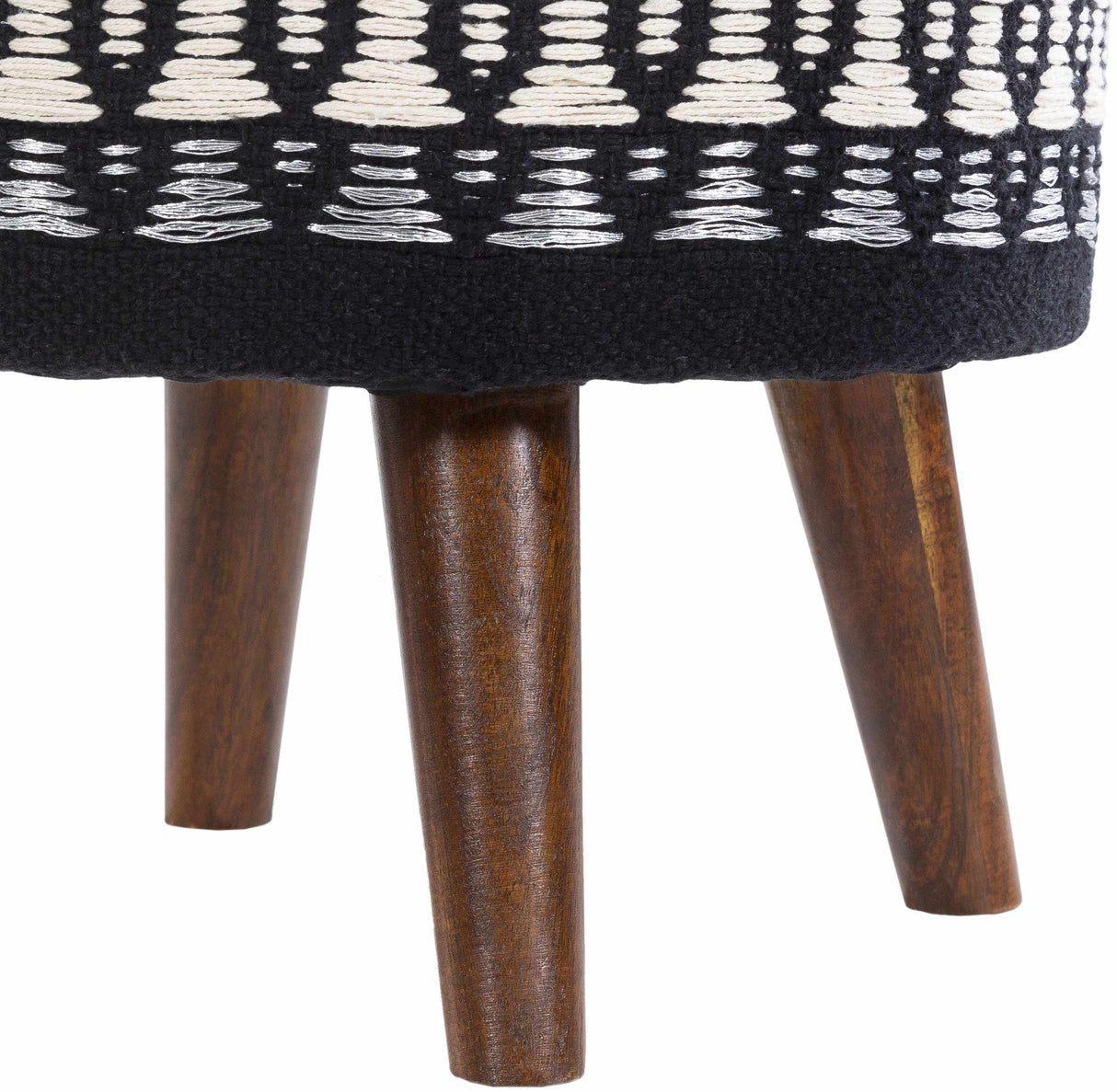 Oberkappel Black Ottoman