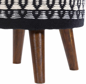 Oberkappel Black Ottoman