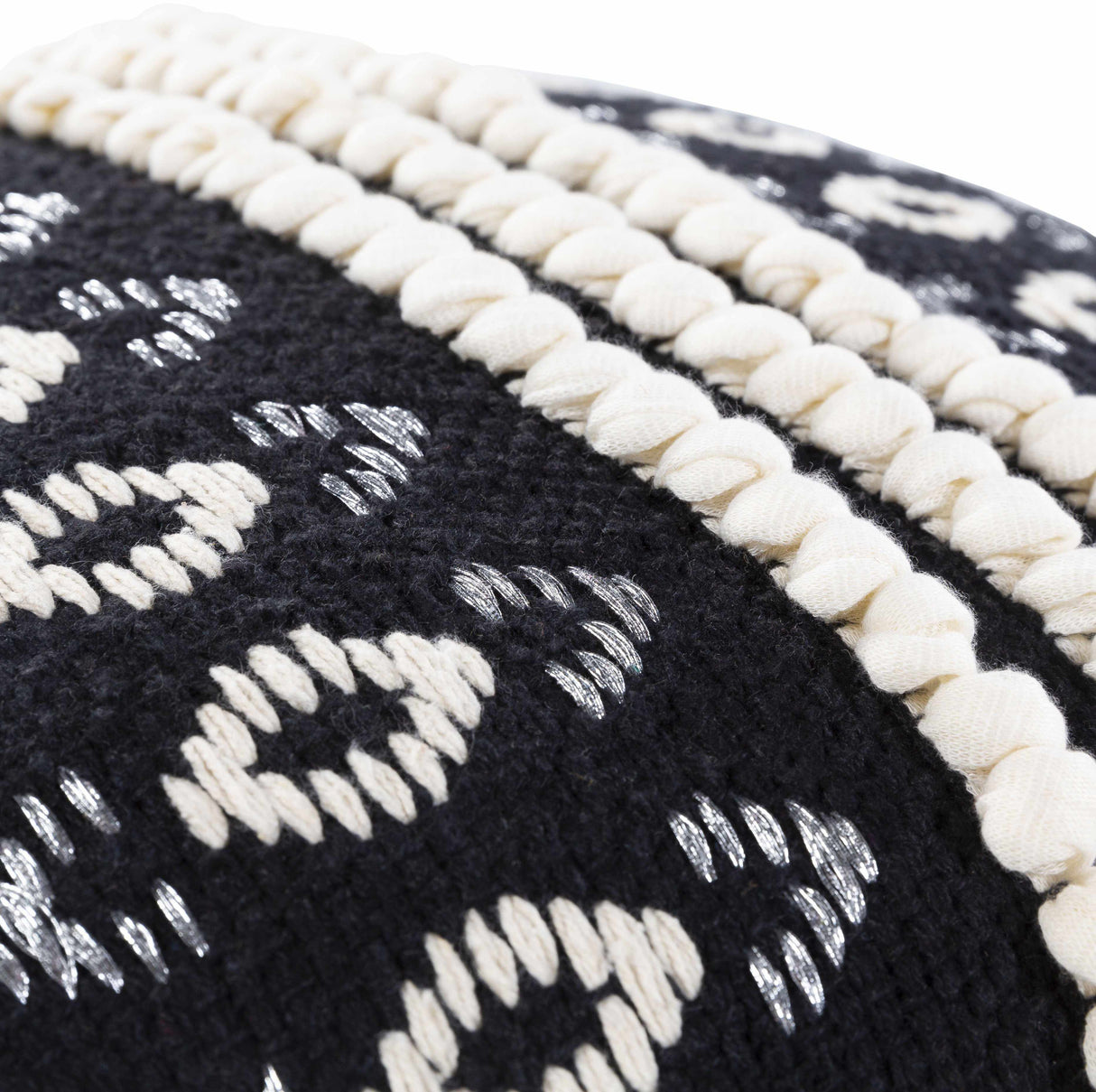 Oberkappel Black Ottoman