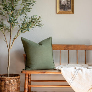 Gávea Solid Color Pillow Cover | Olive Green