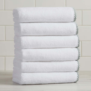 Cotton Border-Stitched 6-Piece Towel Set - Valery Collection