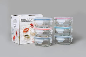 Mini Glass Container Set - Rectangular