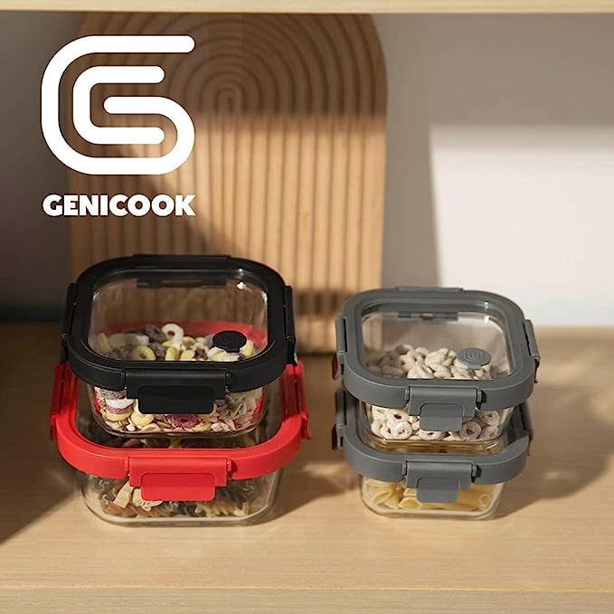 Glass Containers & Lids - Square