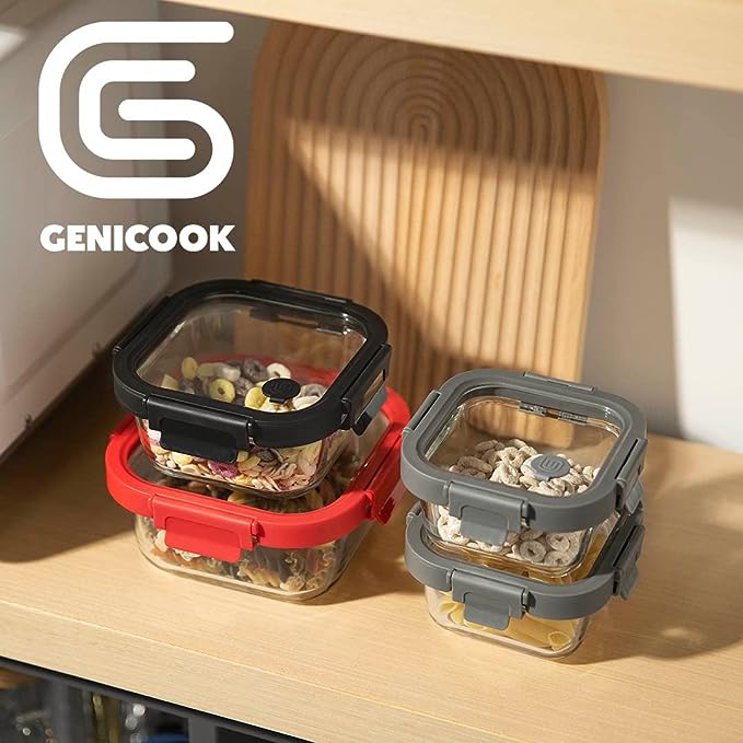 Glass Containers & Lids - Square