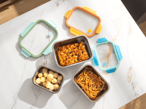 Multicolor Microwave Safe Stainless Steel Set