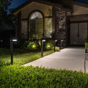 German Osram Pro-Line Bollard Solar Lights® V4 | 100LM | Aluminum / Glass | 2-Pack