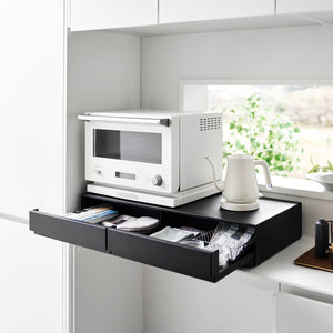 Countertop Drawer with Pull-Out Shelf - Wide - Steel