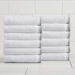 Cotton Border-Stitched 6-Piece Towel Set - Valery Collection