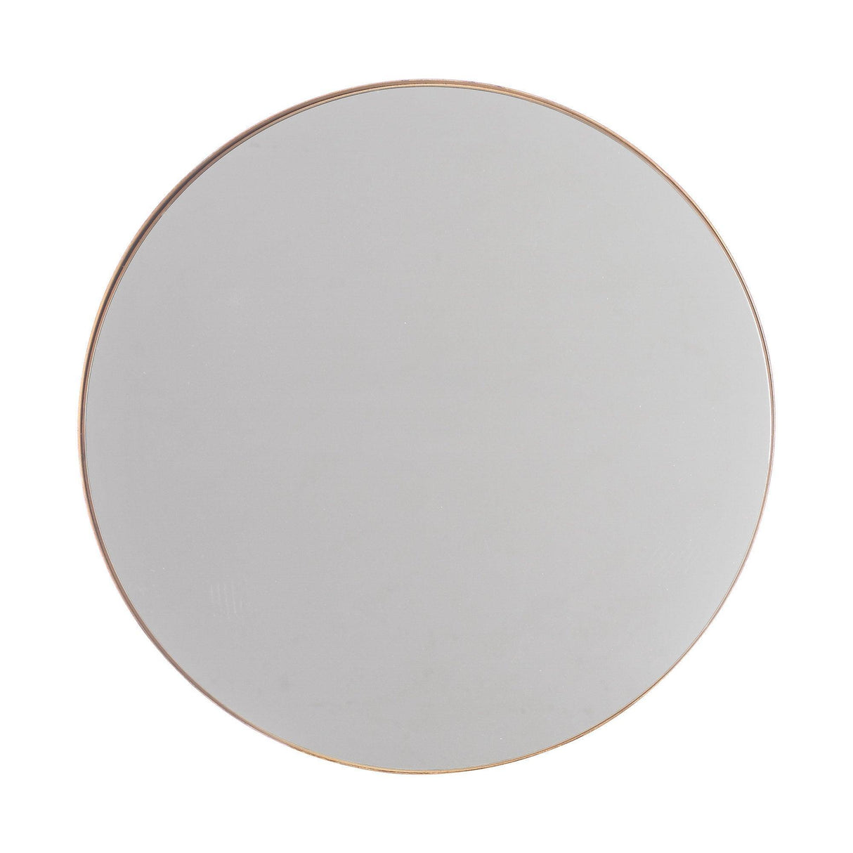 Golden Modern Round Framed Wall Mirror