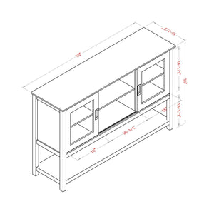 Gray MDF Console Cabinet with Sliding Door
