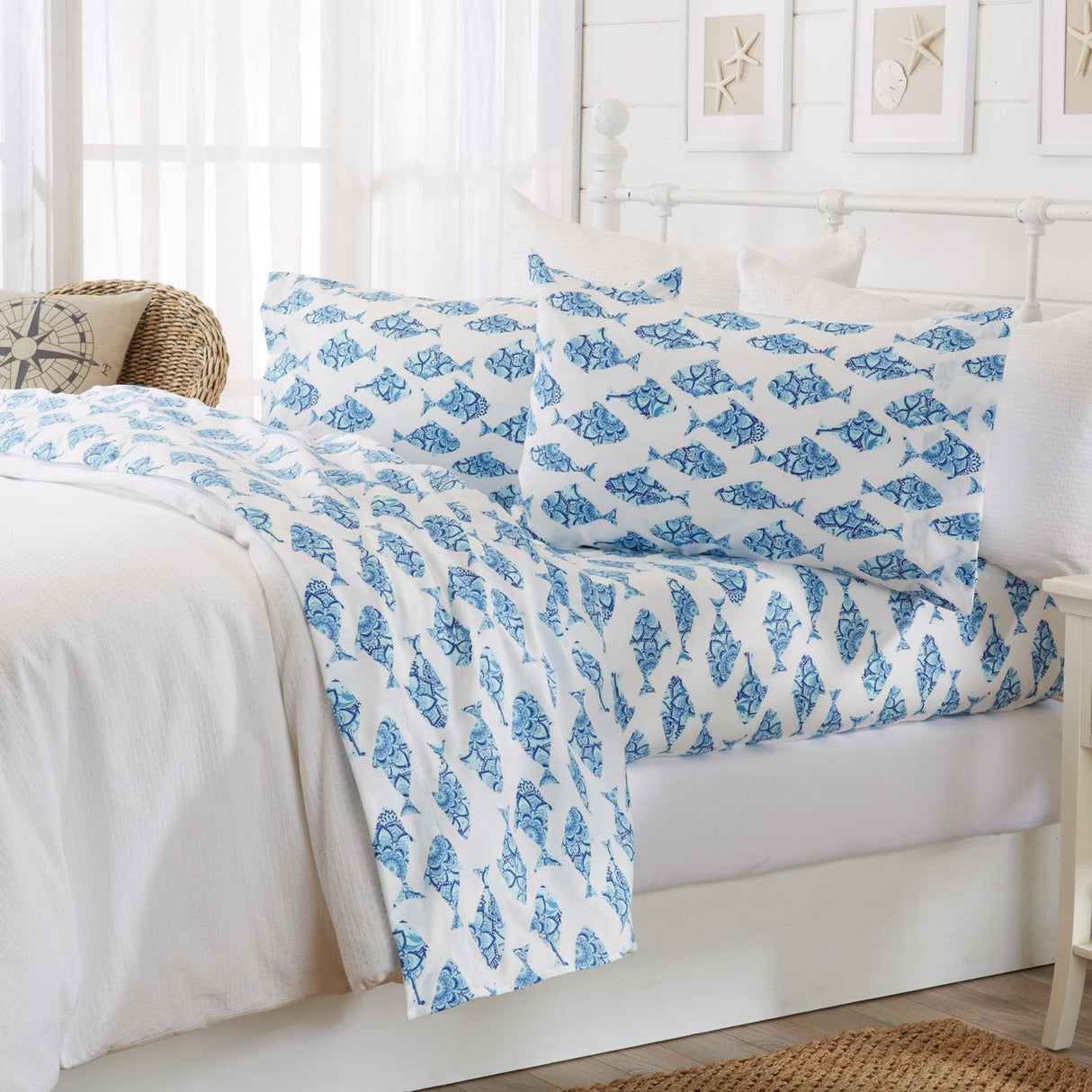 4-Piece Coastal Microfiber Sheet - Newport Collection