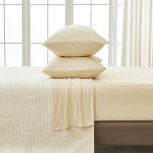 4-Piece Interlock Microfiber Sheet Set - Mackenna Collection