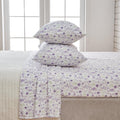 4 Piece Watercolor Floral Microfiber Sheet - Delia Collection