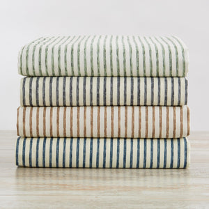 Striped Microfiber Sheet Set - Evette Collection