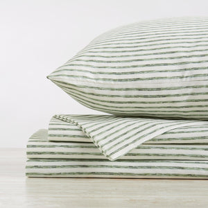 Striped Microfiber Sheet Set - Evette Collection