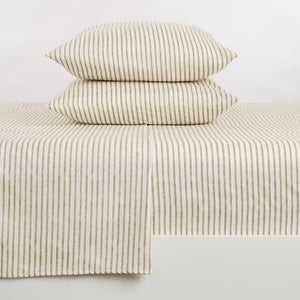 Striped Microfiber Sheet Set - Evette Collection