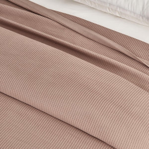 100% Cotton Small Waffle Weave Blanket - Hazel Collection