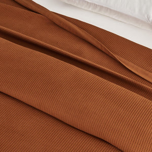 100% Cotton Small Waffle Weave Blanket - Hazel Collection