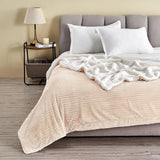 Ribbed Sherpa Throw Blanket - Corduroy Collection