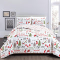 Holiday 3 Piece Quilt Set - Carol Collection