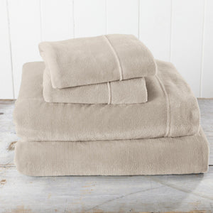 4-Piece Solid Plush Sheet - Velvet Luxe Collection