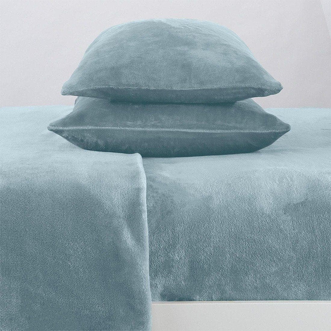 4-Piece Solid Plush Sheet - Velvet Luxe Collection