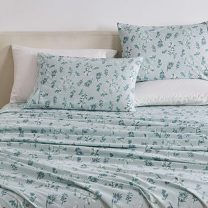 4 Piece Watercolor Floral Microfiber Sheet - Delia Collection