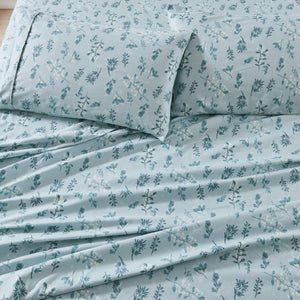 4 Piece Watercolor Floral Microfiber Sheet - Delia Collection