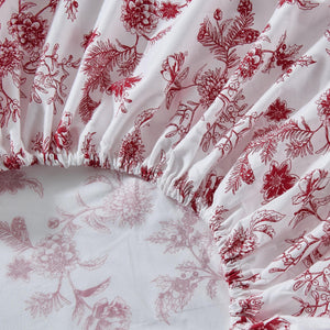 4 Piece Watercolor Floral Microfiber Sheet - Delia Collection