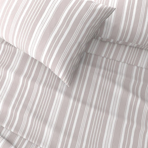 4-Piece Striped Microfiber Sheet Set - Elouise Collection