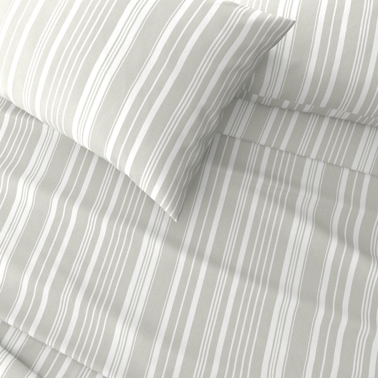 4-Piece Striped Microfiber Sheet Set - Elouise Collection