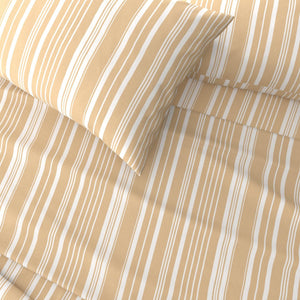 4-Piece Striped Microfiber Sheet Set - Elouise Collection