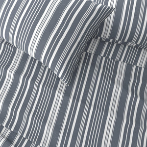 4-Piece Striped Microfiber Sheet Set - Elouise Collection