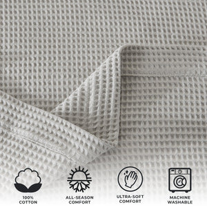100% Cotton Waffle Weave Blanket - Mikala Collection
