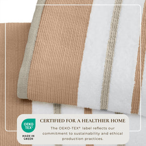 Decorative Cotton Stripe Bath Towel Set - Noelle Collection