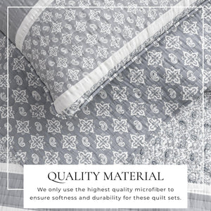 3-Piece Stripe Quilt - Kadi Collection