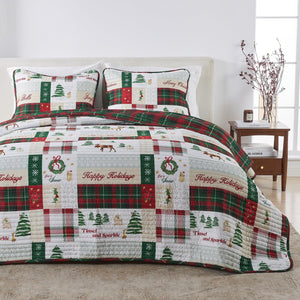 Colorful Holiday Quilt Set - Midnight Magic Collection