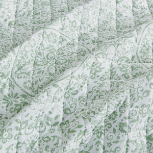 Floral Medallion Printed Microfiber Quilt Set - Kaleigh Collection