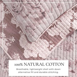 Floral Printed Cotton Quilt Set - Corin Collection