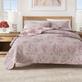 Floral Printed Cotton Quilt Set - Corin Collection